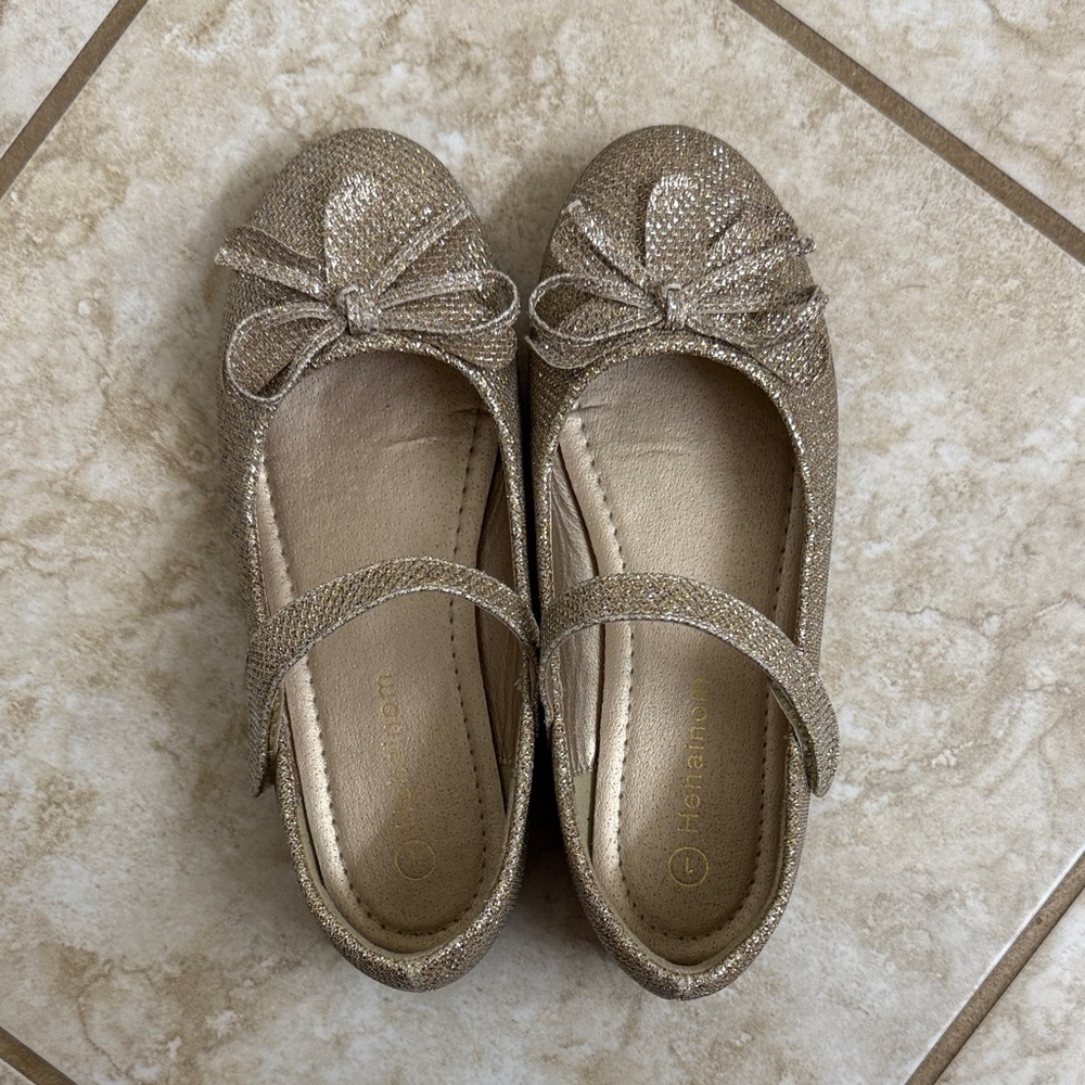 Gold Glitter Mary Jane Shoes